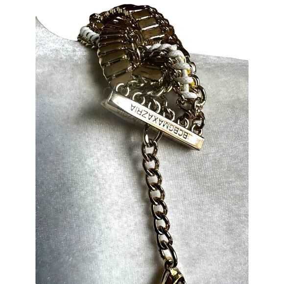 BCBG Maxazaria Multi-Color Gem Twist Statement Necklace, Gold & White, OS, NWOT - Picture 6 of 6